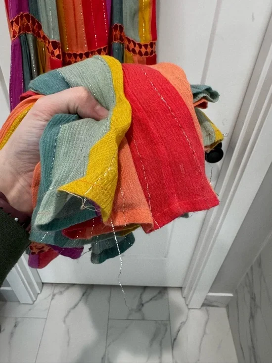 Vintage Rare Farm Rio Brazil Rainbow Maxi Dress size small VGUC - Picture 9 of 13